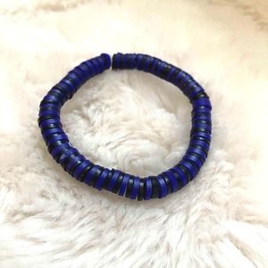 Blue & Black clay beaded bracelet | GetYourDripOn
